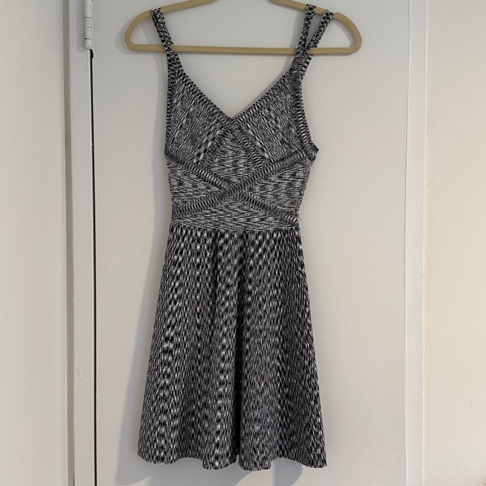 Navy and White Knit Dress
